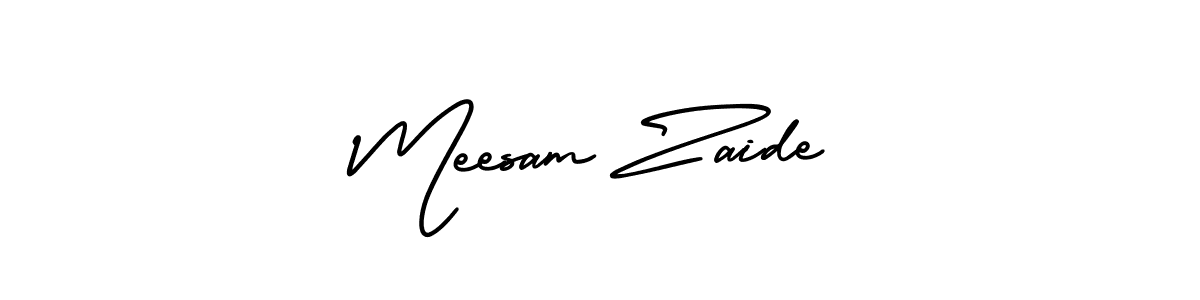 if you are searching for the best signature style for your name Meesam Zaide. so please give up your signature search. here we have designed multiple signature styles  using AmerikaSignatureDemo-Regular. Meesam Zaide signature style 3 images and pictures png