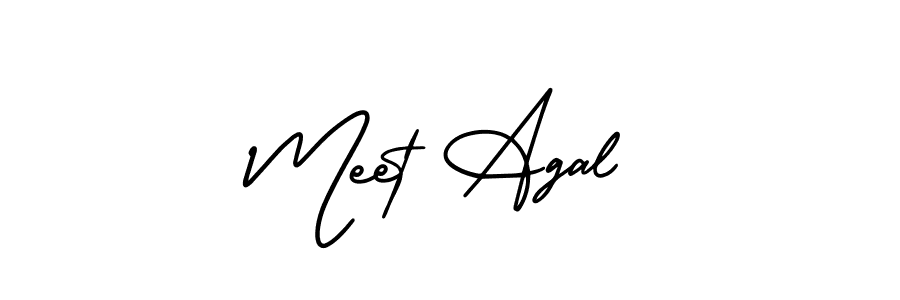 Meet Agal stylish signature style. Best Handwritten Sign (AmerikaSignatureDemo-Regular) for my name. Handwritten Signature Collection Ideas for my name Meet Agal. Meet Agal signature style 3 images and pictures png