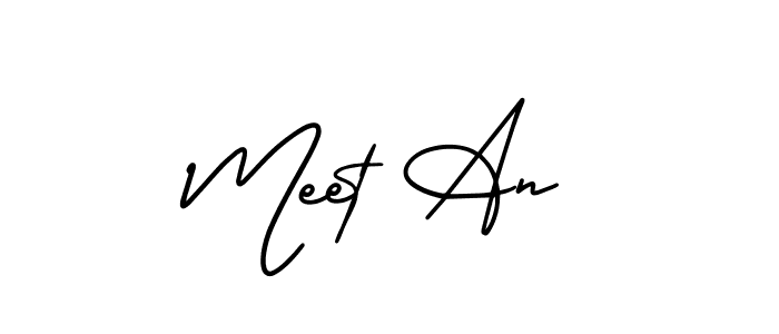 Meet An stylish signature style. Best Handwritten Sign (AmerikaSignatureDemo-Regular) for my name. Handwritten Signature Collection Ideas for my name Meet An. Meet An signature style 3 images and pictures png