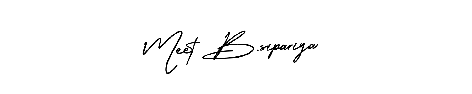 Also we have Meet B.sipariya name is the best signature style. Create professional handwritten signature collection using AmerikaSignatureDemo-Regular autograph style. Meet B.sipariya signature style 3 images and pictures png