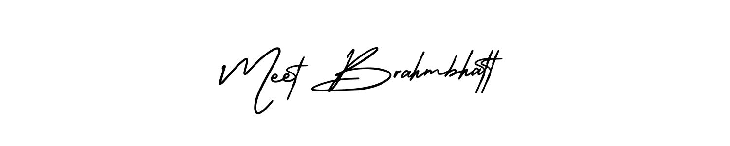 This is the best signature style for the Meet Brahmbhatt name. Also you like these signature font (AmerikaSignatureDemo-Regular). Mix name signature. Meet Brahmbhatt signature style 3 images and pictures png