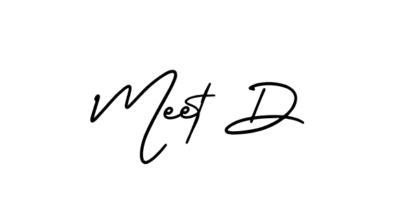 if you are searching for the best signature style for your name Meet D. so please give up your signature search. here we have designed multiple signature styles  using AmerikaSignatureDemo-Regular. Meet D signature style 3 images and pictures png