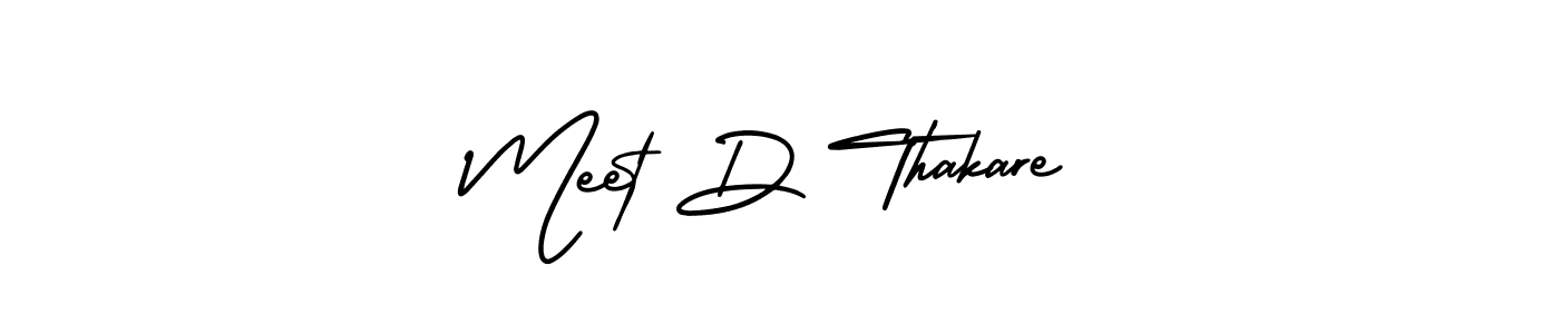 Meet D Thakare stylish signature style. Best Handwritten Sign (AmerikaSignatureDemo-Regular) for my name. Handwritten Signature Collection Ideas for my name Meet D Thakare. Meet D Thakare signature style 3 images and pictures png