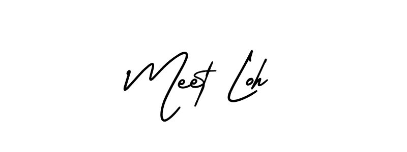 Meet Loh stylish signature style. Best Handwritten Sign (AmerikaSignatureDemo-Regular) for my name. Handwritten Signature Collection Ideas for my name Meet Loh. Meet Loh signature style 3 images and pictures png