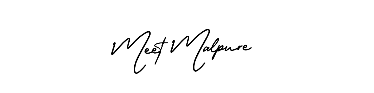 Create a beautiful signature design for name Meet Malpure. With this signature (AmerikaSignatureDemo-Regular) fonts, you can make a handwritten signature for free. Meet Malpure signature style 3 images and pictures png