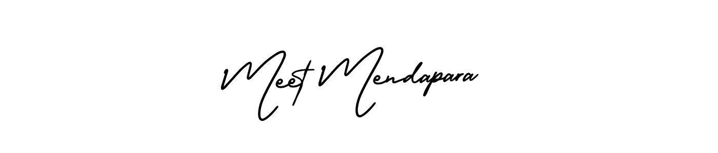 Design your own signature with our free online signature maker. With this signature software, you can create a handwritten (AmerikaSignatureDemo-Regular) signature for name Meet Mendapara. Meet Mendapara signature style 3 images and pictures png