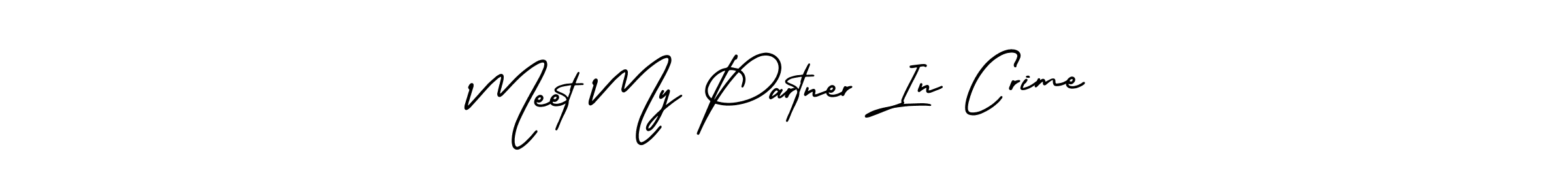 Best and Professional Signature Style for Meet My Partner In Crime. AmerikaSignatureDemo-Regular Best Signature Style Collection. Meet My Partner In Crime signature style 3 images and pictures png