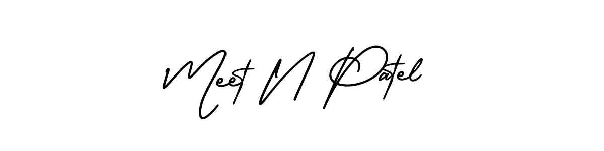 This is the best signature style for the Meet N Patel name. Also you like these signature font (AmerikaSignatureDemo-Regular). Mix name signature. Meet N Patel signature style 3 images and pictures png