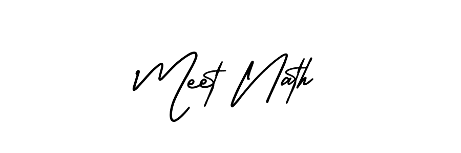 Meet Nath stylish signature style. Best Handwritten Sign (AmerikaSignatureDemo-Regular) for my name. Handwritten Signature Collection Ideas for my name Meet Nath. Meet Nath signature style 3 images and pictures png