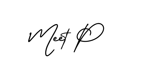 Make a beautiful signature design for name Meet P. Use this online signature maker to create a handwritten signature for free. Meet P signature style 3 images and pictures png