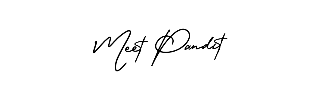 It looks lik you need a new signature style for name Meet Pandit. Design unique handwritten (AmerikaSignatureDemo-Regular) signature with our free signature maker in just a few clicks. Meet Pandit signature style 3 images and pictures png