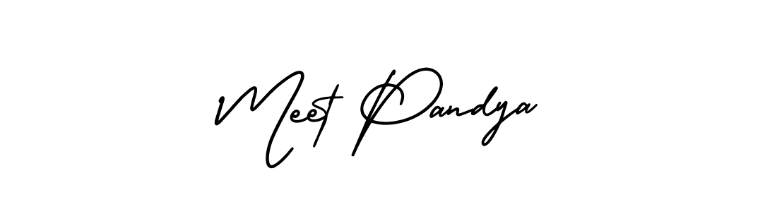 Also we have Meet Pandya name is the best signature style. Create professional handwritten signature collection using AmerikaSignatureDemo-Regular autograph style. Meet Pandya signature style 3 images and pictures png