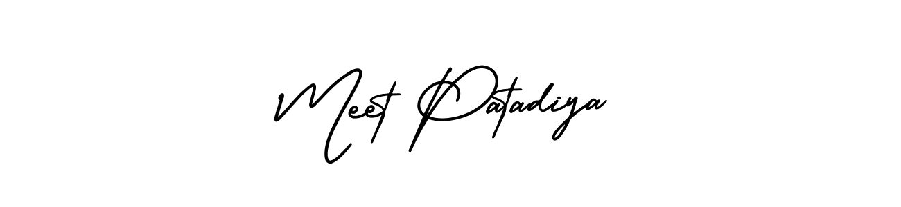 How to Draw Meet Patadiya signature style? AmerikaSignatureDemo-Regular is a latest design signature styles for name Meet Patadiya. Meet Patadiya signature style 3 images and pictures png