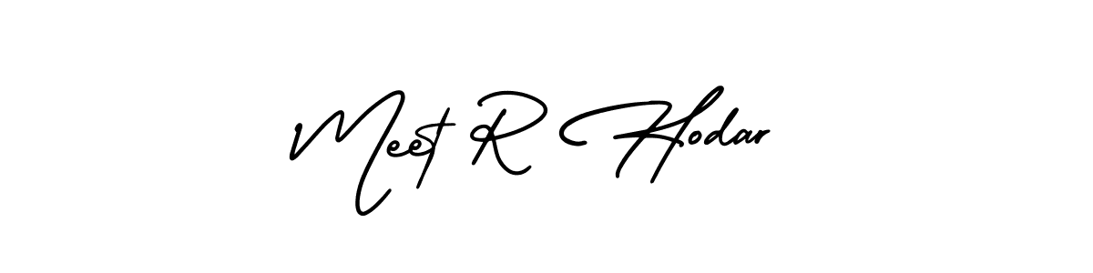 How to make Meet R Hodar name signature. Use AmerikaSignatureDemo-Regular style for creating short signs online. This is the latest handwritten sign. Meet R Hodar signature style 3 images and pictures png