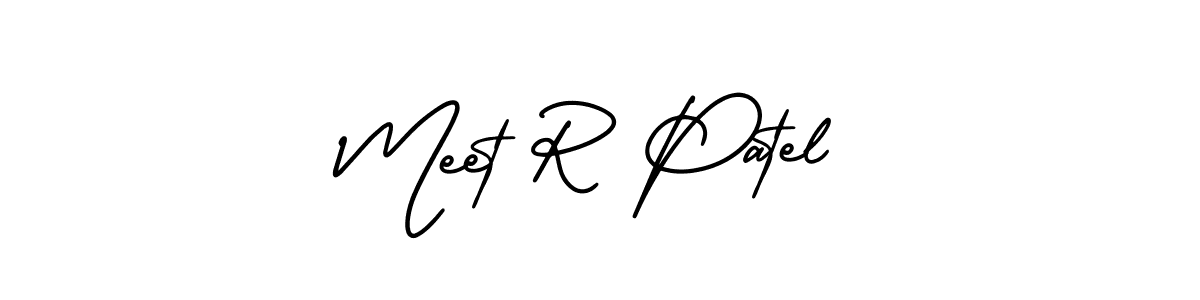 Also we have Meet R Patel name is the best signature style. Create professional handwritten signature collection using AmerikaSignatureDemo-Regular autograph style. Meet R Patel signature style 3 images and pictures png