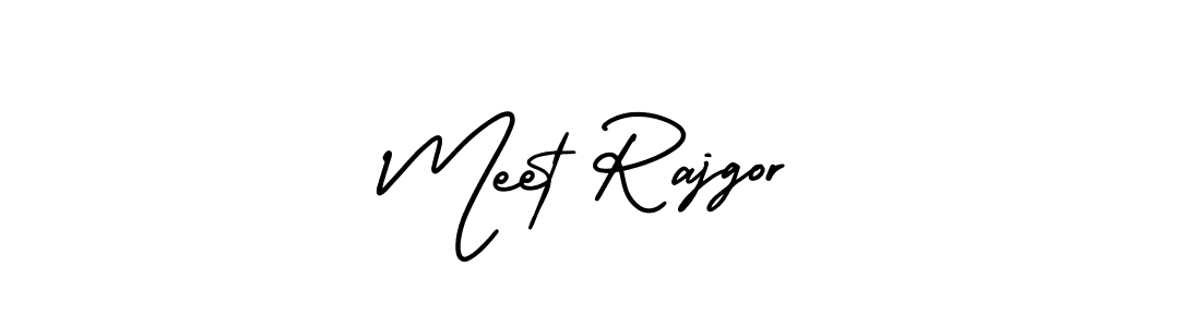 How to Draw Meet Rajgor signature style? AmerikaSignatureDemo-Regular is a latest design signature styles for name Meet Rajgor. Meet Rajgor signature style 3 images and pictures png