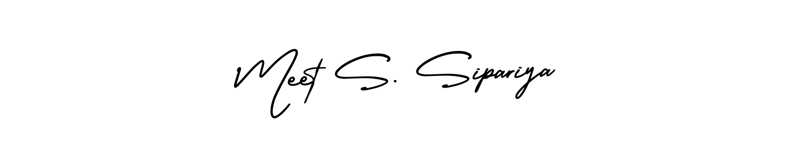 Make a short Meet S. Sipariya signature style. Manage your documents anywhere anytime using AmerikaSignatureDemo-Regular. Create and add eSignatures, submit forms, share and send files easily. Meet S. Sipariya signature style 3 images and pictures png