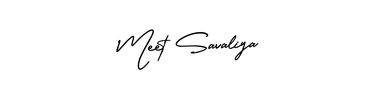 It looks lik you need a new signature style for name Meet Savaliya. Design unique handwritten (AmerikaSignatureDemo-Regular) signature with our free signature maker in just a few clicks. Meet Savaliya signature style 3 images and pictures png