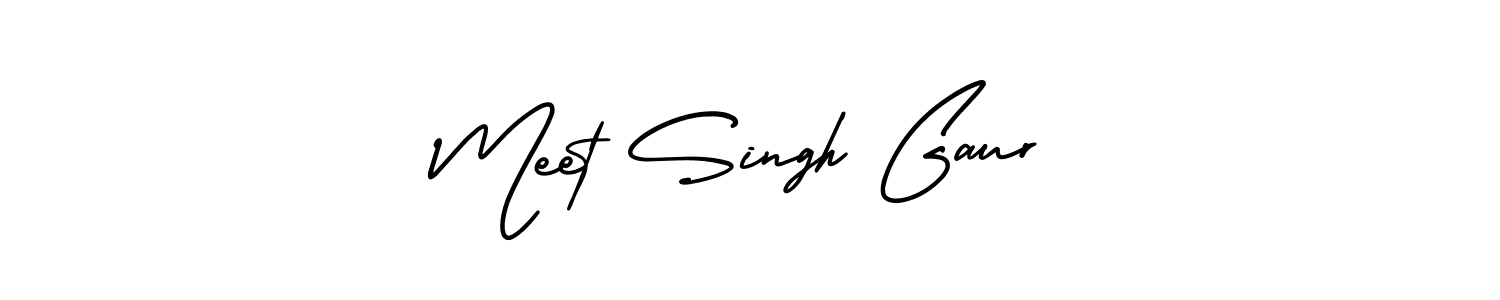 It looks lik you need a new signature style for name Meet Singh Gaur. Design unique handwritten (AmerikaSignatureDemo-Regular) signature with our free signature maker in just a few clicks. Meet Singh Gaur signature style 3 images and pictures png