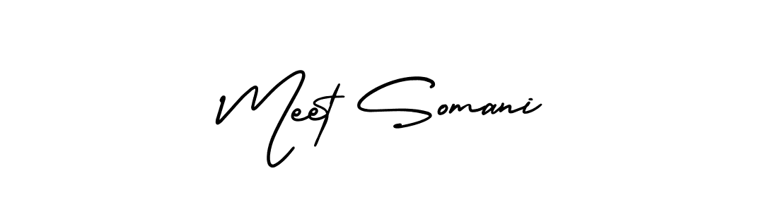 You should practise on your own different ways (AmerikaSignatureDemo-Regular) to write your name (Meet Somani) in signature. don't let someone else do it for you. Meet Somani signature style 3 images and pictures png