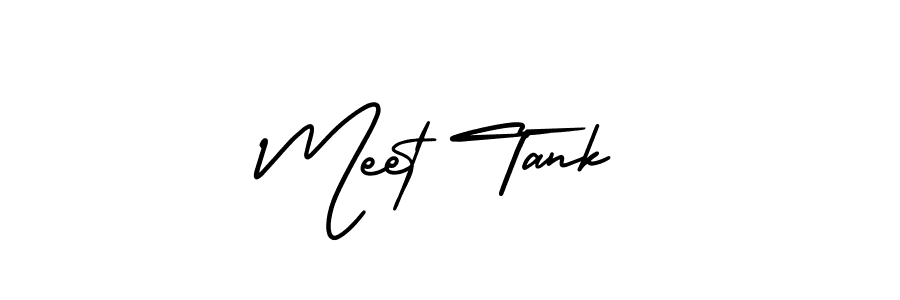 The best way (AmerikaSignatureDemo-Regular) to make a short signature is to pick only two or three words in your name. The name Meet Tank include a total of six letters. For converting this name. Meet Tank signature style 3 images and pictures png