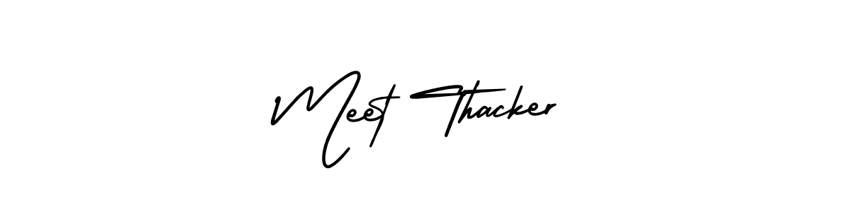 It looks lik you need a new signature style for name Meet Thacker. Design unique handwritten (AmerikaSignatureDemo-Regular) signature with our free signature maker in just a few clicks. Meet Thacker signature style 3 images and pictures png