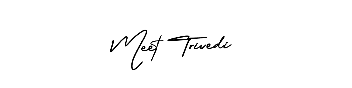 Meet Trivedi stylish signature style. Best Handwritten Sign (AmerikaSignatureDemo-Regular) for my name. Handwritten Signature Collection Ideas for my name Meet Trivedi. Meet Trivedi signature style 3 images and pictures png