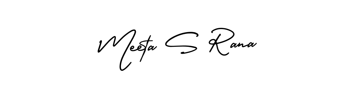Create a beautiful signature design for name Meeta S Rana. With this signature (AmerikaSignatureDemo-Regular) fonts, you can make a handwritten signature for free. Meeta S Rana signature style 3 images and pictures png