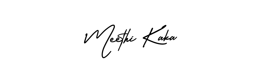 Meethi Kaka stylish signature style. Best Handwritten Sign (AmerikaSignatureDemo-Regular) for my name. Handwritten Signature Collection Ideas for my name Meethi Kaka. Meethi Kaka signature style 3 images and pictures png