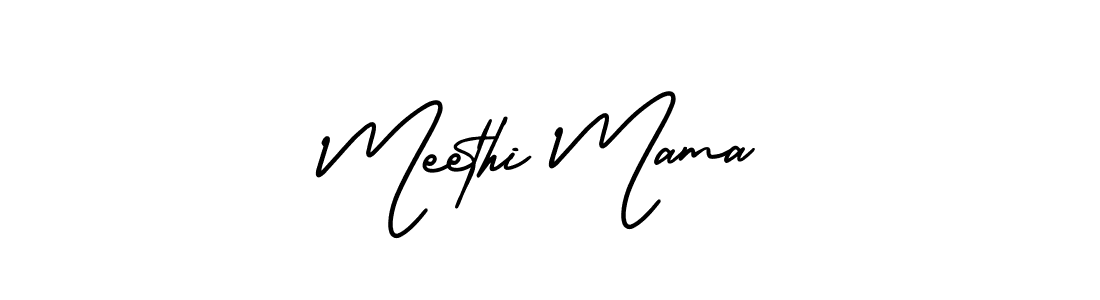 Create a beautiful signature design for name Meethi Mama. With this signature (AmerikaSignatureDemo-Regular) fonts, you can make a handwritten signature for free. Meethi Mama signature style 3 images and pictures png