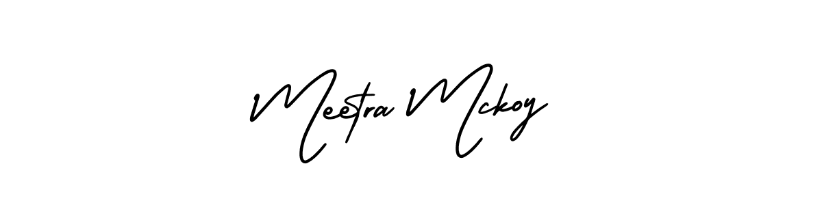 Create a beautiful signature design for name Meetra Mckoy. With this signature (AmerikaSignatureDemo-Regular) fonts, you can make a handwritten signature for free. Meetra Mckoy signature style 3 images and pictures png