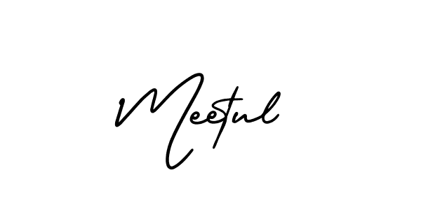 Meetul stylish signature style. Best Handwritten Sign (AmerikaSignatureDemo-Regular) for my name. Handwritten Signature Collection Ideas for my name Meetul. Meetul signature style 3 images and pictures png
