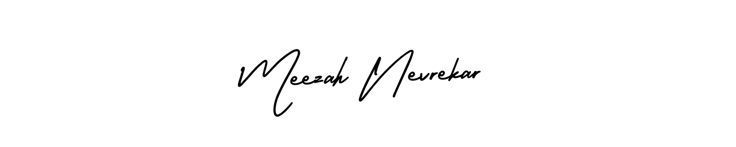 Use a signature maker to create a handwritten signature online. With this signature software, you can design (AmerikaSignatureDemo-Regular) your own signature for name Meezah Nevrekar. Meezah Nevrekar signature style 3 images and pictures png