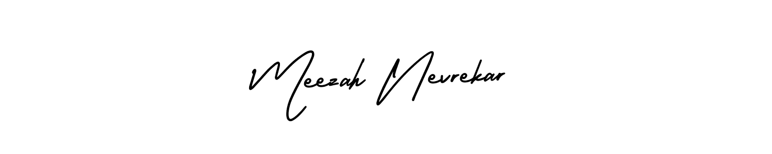 Use a signature maker to create a handwritten signature online. With this signature software, you can design (AmerikaSignatureDemo-Regular) your own signature for name Meezah Nevrekar. Meezah Nevrekar signature style 3 images and pictures png