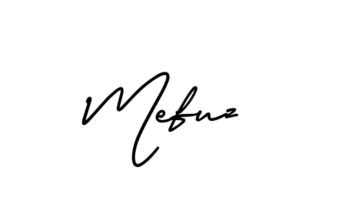 You should practise on your own different ways (AmerikaSignatureDemo-Regular) to write your name (Mefuz) in signature. don't let someone else do it for you. Mefuz signature style 3 images and pictures png