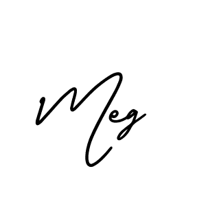 Use a signature maker to create a handwritten signature online. With this signature software, you can design (AmerikaSignatureDemo-Regular) your own signature for name Meg. Meg signature style 3 images and pictures png