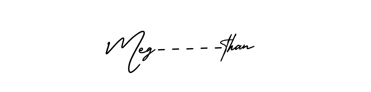 Create a beautiful signature design for name Meg-----than. With this signature (AmerikaSignatureDemo-Regular) fonts, you can make a handwritten signature for free. Meg-----than signature style 3 images and pictures png