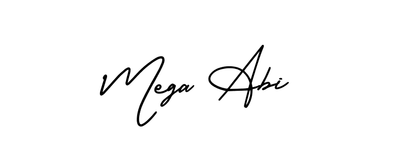 Use a signature maker to create a handwritten signature online. With this signature software, you can design (AmerikaSignatureDemo-Regular) your own signature for name Mega Abi. Mega Abi signature style 3 images and pictures png