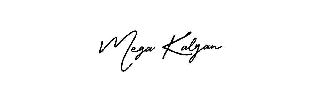 Use a signature maker to create a handwritten signature online. With this signature software, you can design (AmerikaSignatureDemo-Regular) your own signature for name Mega Kalyan. Mega Kalyan signature style 3 images and pictures png