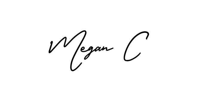 Design your own signature with our free online signature maker. With this signature software, you can create a handwritten (AmerikaSignatureDemo-Regular) signature for name Megan C. Megan C signature style 3 images and pictures png