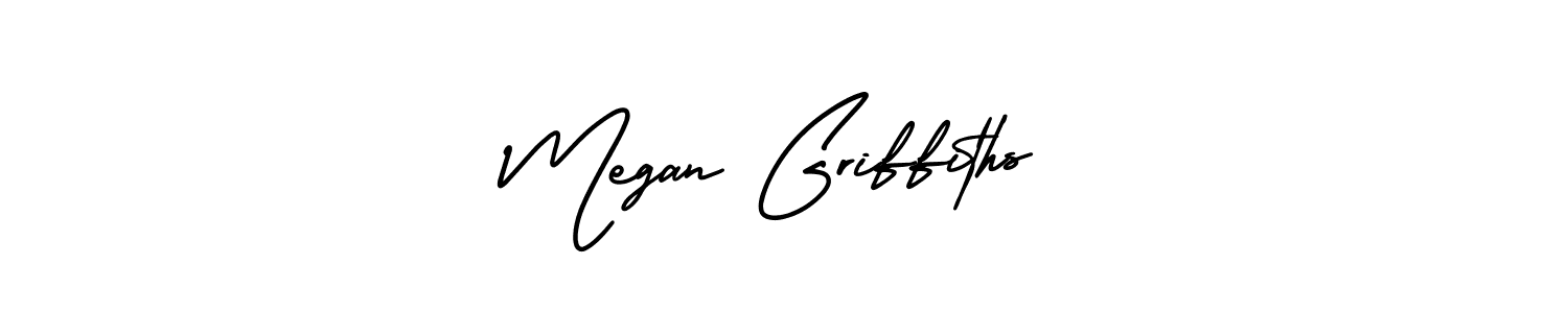 The best way (AmerikaSignatureDemo-Regular) to make a short signature is to pick only two or three words in your name. The name Megan Griffiths include a total of six letters. For converting this name. Megan Griffiths signature style 3 images and pictures png