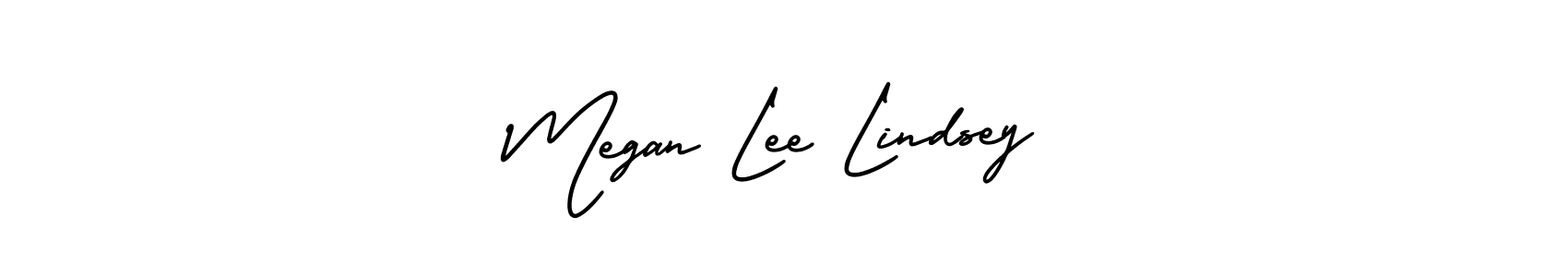 if you are searching for the best signature style for your name Megan Lee Lindsey. so please give up your signature search. here we have designed multiple signature styles  using AmerikaSignatureDemo-Regular. Megan Lee Lindsey signature style 3 images and pictures png