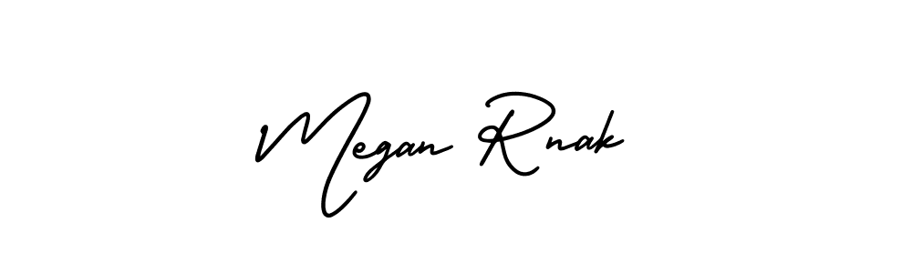 Make a beautiful signature design for name Megan Rnak. With this signature (AmerikaSignatureDemo-Regular) style, you can create a handwritten signature for free. Megan Rnak signature style 3 images and pictures png