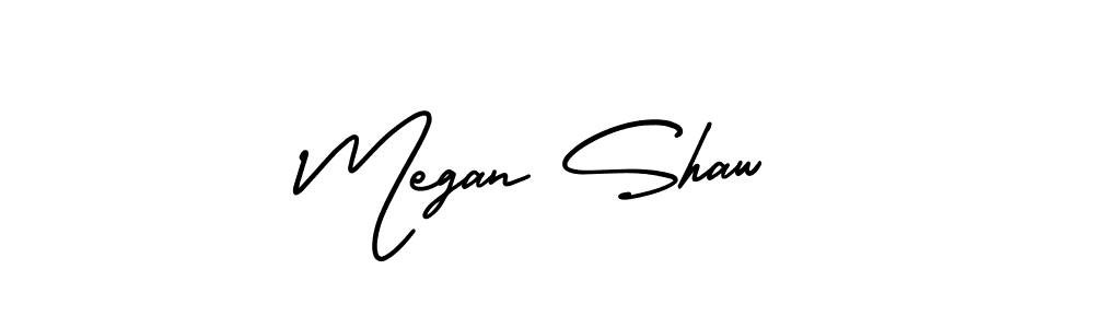 How to make Megan Shaw name signature. Use AmerikaSignatureDemo-Regular style for creating short signs online. This is the latest handwritten sign. Megan Shaw signature style 3 images and pictures png