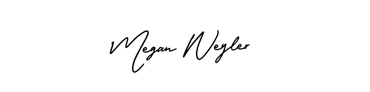 It looks lik you need a new signature style for name Megan Weyler. Design unique handwritten (AmerikaSignatureDemo-Regular) signature with our free signature maker in just a few clicks. Megan Weyler signature style 3 images and pictures png