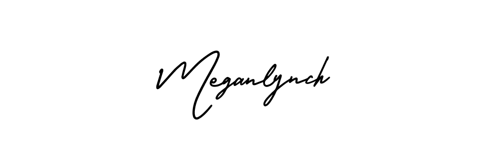 You should practise on your own different ways (AmerikaSignatureDemo-Regular) to write your name (Meganlynch) in signature. don't let someone else do it for you. Meganlynch signature style 3 images and pictures png