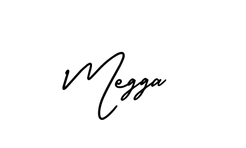 Megga stylish signature style. Best Handwritten Sign (AmerikaSignatureDemo-Regular) for my name. Handwritten Signature Collection Ideas for my name Megga. Megga signature style 3 images and pictures png