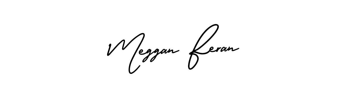 Make a beautiful signature design for name Meggan Feran. With this signature (AmerikaSignatureDemo-Regular) style, you can create a handwritten signature for free. Meggan Feran signature style 3 images and pictures png