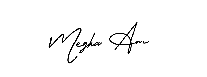 AmerikaSignatureDemo-Regular is a professional signature style that is perfect for those who want to add a touch of class to their signature. It is also a great choice for those who want to make their signature more unique. Get Megha Am name to fancy signature for free. Megha Am signature style 3 images and pictures png