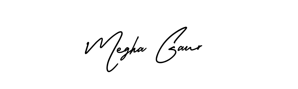 Megha Gaur stylish signature style. Best Handwritten Sign (AmerikaSignatureDemo-Regular) for my name. Handwritten Signature Collection Ideas for my name Megha Gaur. Megha Gaur signature style 3 images and pictures png